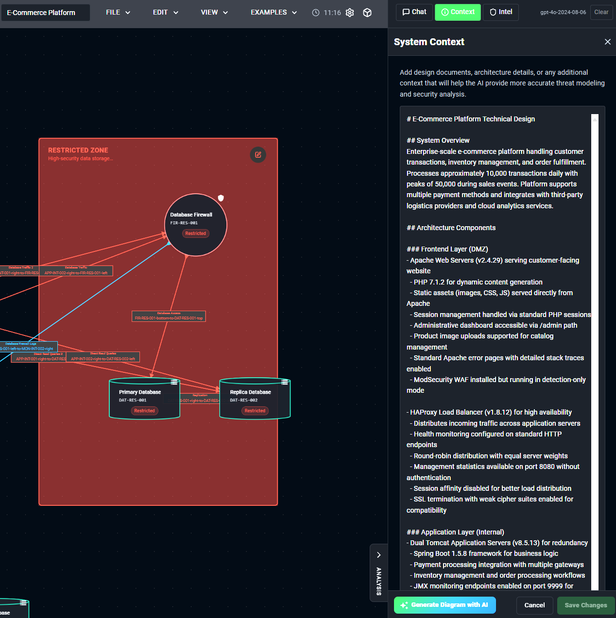 Custom context panel for system and business information